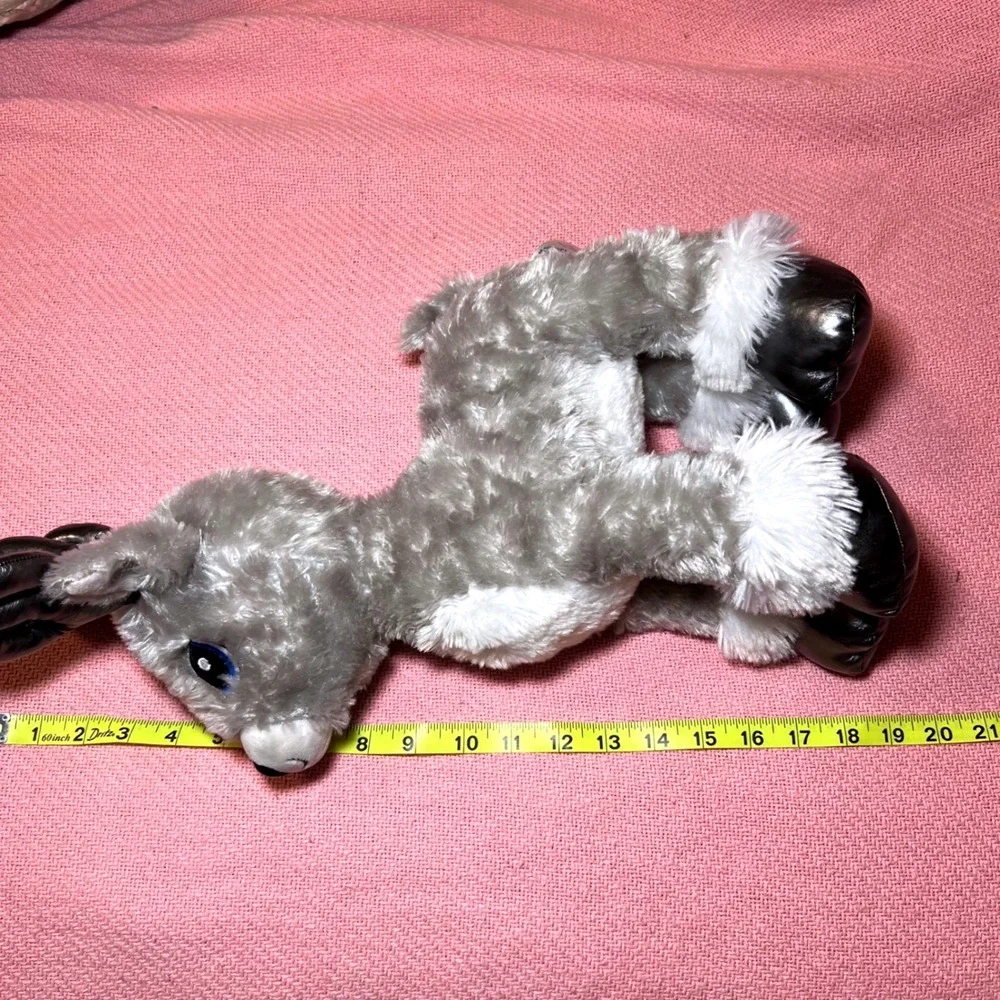 Build-A-Bear Silver Snow Reindeer Grey Silver plush- No‎ Collar